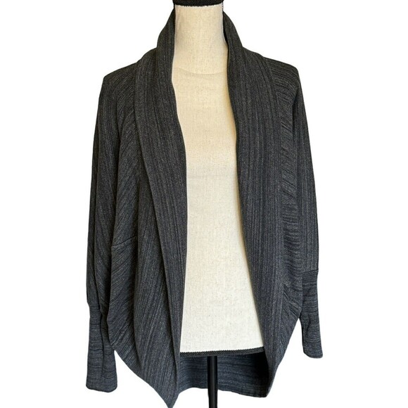 Aritzia Wilfred Diderot Cocoon Cardigan Medium Gray Open-Front Sweater Women's - Picture 1 of 8
